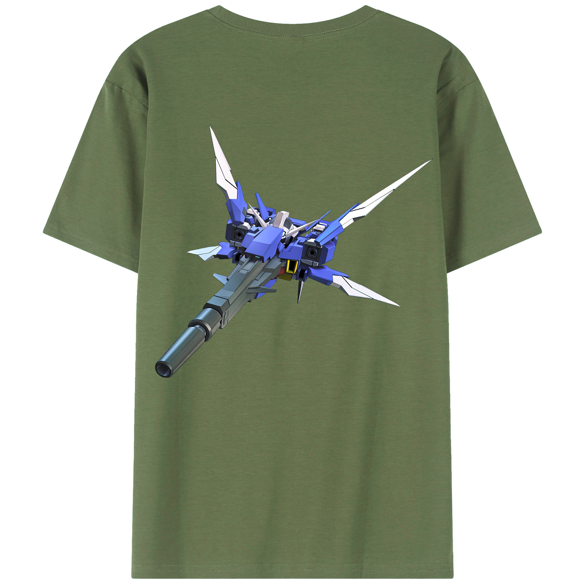 （画像用） 機動戦士ガンダム Mobile Suit Gundam 綿100％ メンズ半袖Tシャツ（バックプリント） 通気性